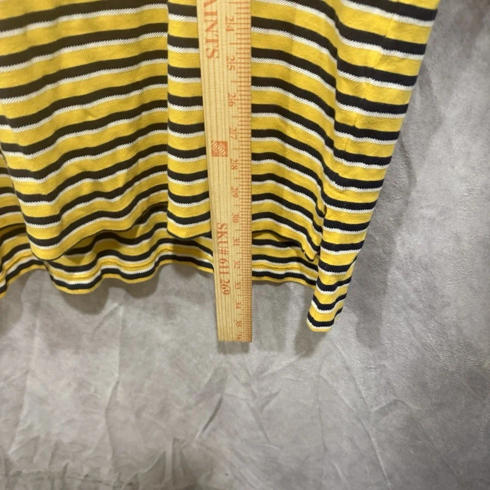 Ralph Lauren Polo Shirt Mens XL Yellow Blue Striped Short Sleeve Golf Preppy